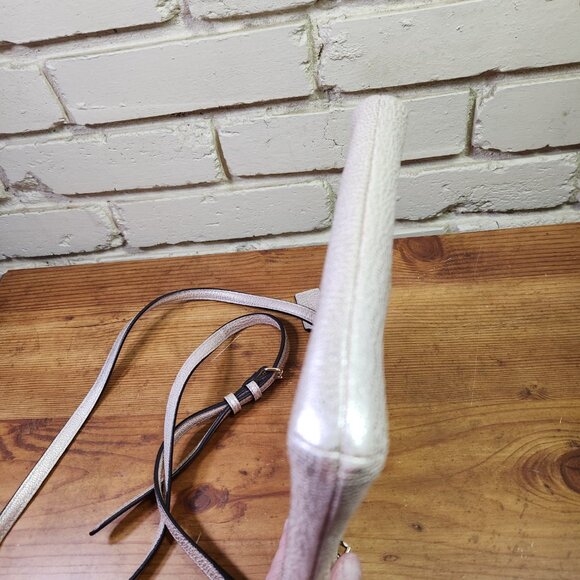 Nwot Coach Metallic Pink Messenger Kitt Crossbody Shoulder Bag Purse - Picture 5 of 7